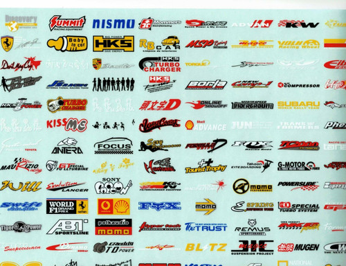 RC Car Truck RACING Drift DECALS STICKERS Logos Sponsors 14"x9"