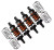 For Traxxas 1/10 SUSPENION SHOCKS Front +Rear 4-Tec (4pcs) GT5860FR-ORANGE-