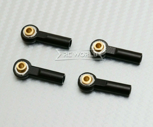 M3 Metal Rod End Links 26MM X 5MM *LONG* - BLACK - (4PCS)