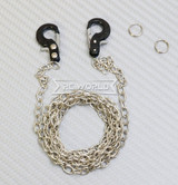 1/10 Scale METAL CHAIN W/ LATCH Hook SILVER Chain 36" Long -BLACK-