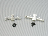 GPM 1/24 Axial SCX24 Upgrade Metal AXLE HOUSING Front + Rear SILVER