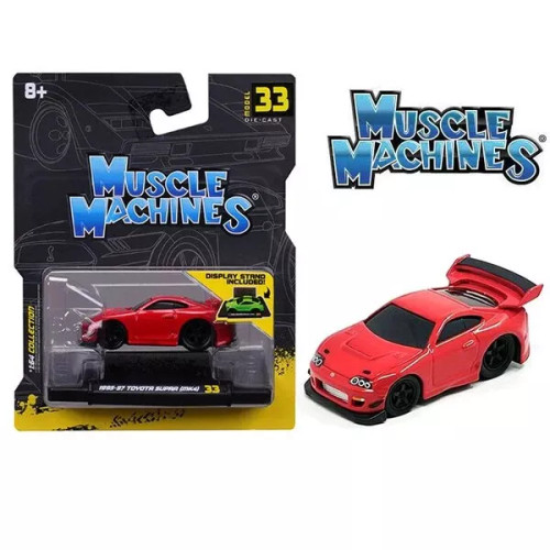 Muscle Machine 1/64 TOYOTA SUPRA MK4 Die Cast -RED-