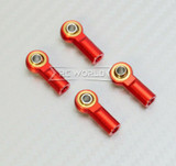 M3 Metal Rod End Links 20MM X 5MM - RED - (4PCS)