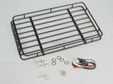 RC Truck Metal ROOF RACK  W/ LED Lights  9" x 6" 