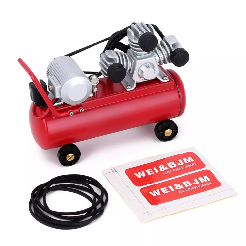 RC 1/10 Scale METAL AIR COMPRESSOR Scale Garage -RED-