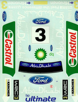 RC 1/10 DECAL Stickers FORD FOCUS Castro Abu Dhabi Vinyl Sheet