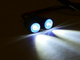 LED Lights BLUE Halo Angel Eyes 13mm Headlights White Center 