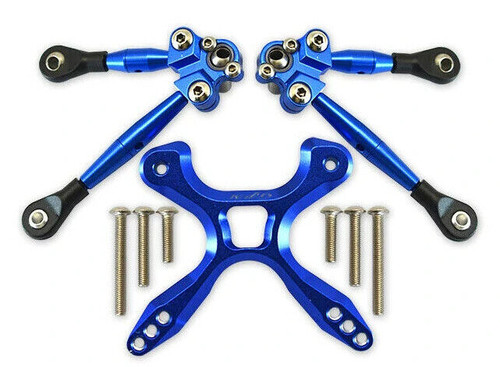 For Traxxas 4-TEC 2.0 TIE RODS + STABILIZER Upgrade GT049RA - BLUE -