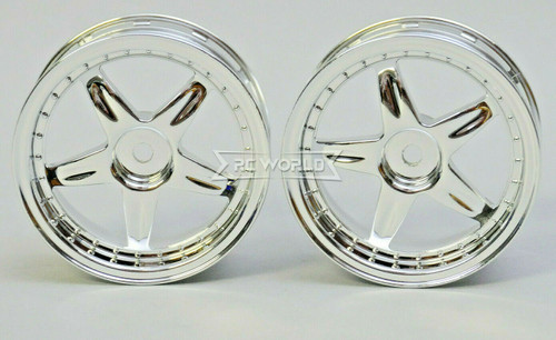 Kawada 1/10 Car Wheels 5 STAR CHROME Narrow SET (2PCS) 26mm #TU35C