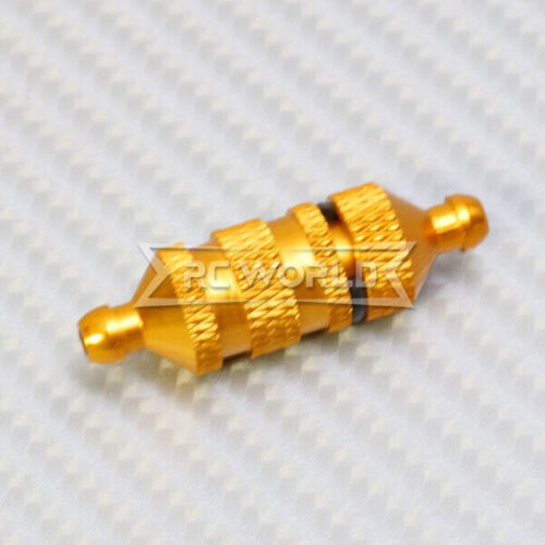 RC 1/10 Nitro Engine FUEL FILTER For Gas Lines -GOLD-