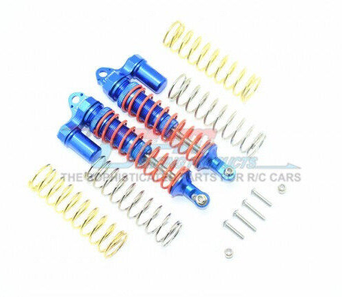 GPM Metal Piggyback SHOCKS 100mm For Traxxas RUS4102RL-Blue (2PCS)