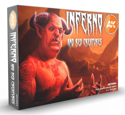 AK Interactive Model Paint 3G INFERNO & RED CREATURES Set Acrylics AK-11604